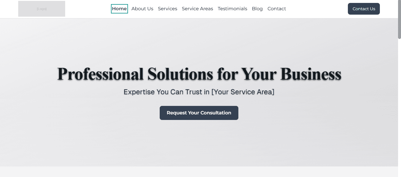 Screenshot of Service Business MVP