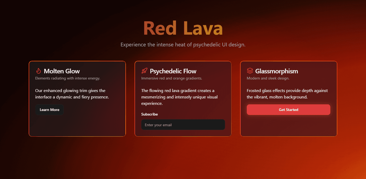 Preview of Lava UI UI Theme